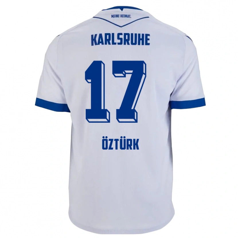Danxen Herren Eren Öztürk #17 Weiß Blau Auswärtstrikot Trikot 2025/26 T-Shirt