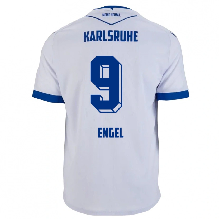 Danxen Herren Nico Engel #9 Weiß Blau Auswärtstrikot Trikot 2025/26 T-Shirt