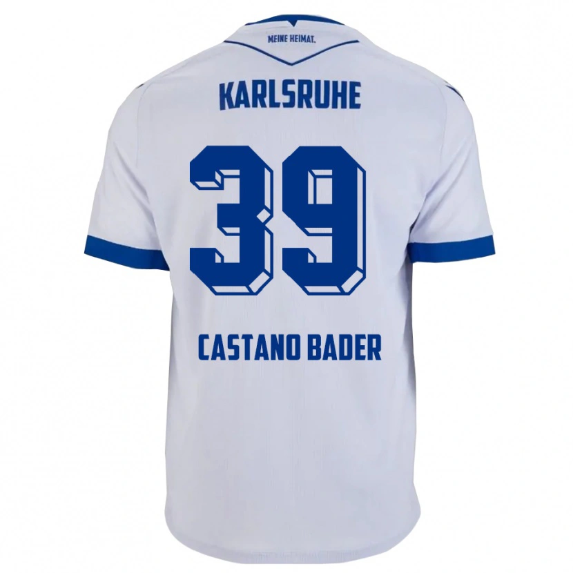 Danxen Herren Simeon Castano Bader #39 Weiß Blau Auswärtstrikot Trikot 2025/26 T-Shirt