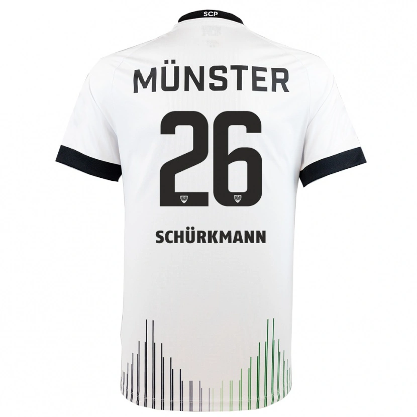 Danxen Herren Christopher Schürkmann #26 Weiß Schwarz Auswärtstrikot Trikot 2025/26 T-Shirt