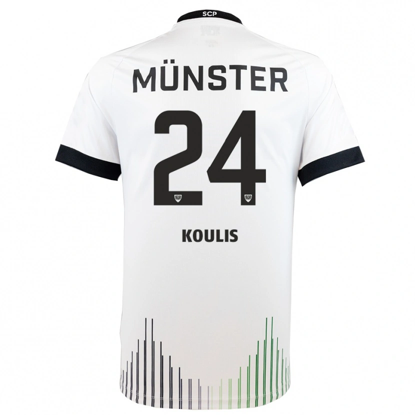 Danxen Herren Niko Koulis #24 Weiß Schwarz Auswärtstrikot Trikot 2025/26 T-Shirt