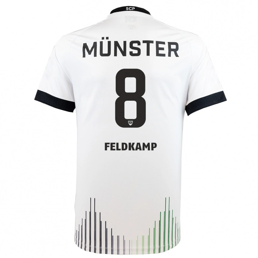 Danxen Herren Noah Feldkamp #8 Weiß Schwarz Auswärtstrikot Trikot 2025/26 T-Shirt