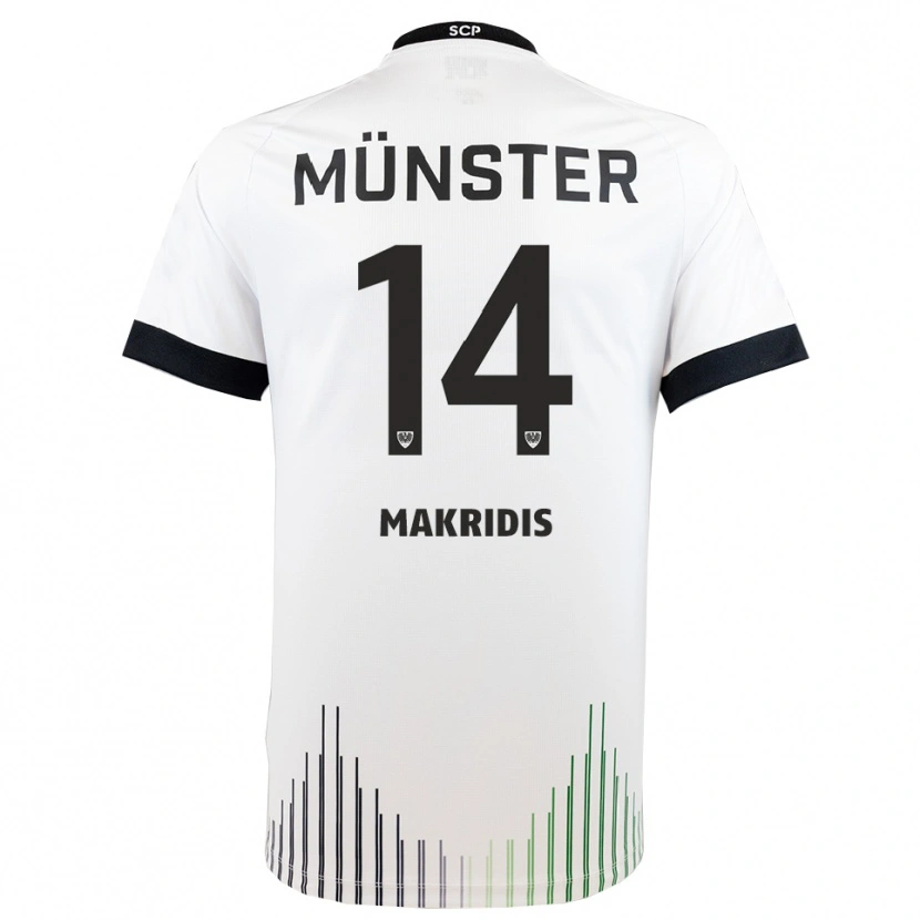 Danxen Herren Charalambos Makridis #14 Weiß Schwarz Auswärtstrikot Trikot 2025/26 T-Shirt