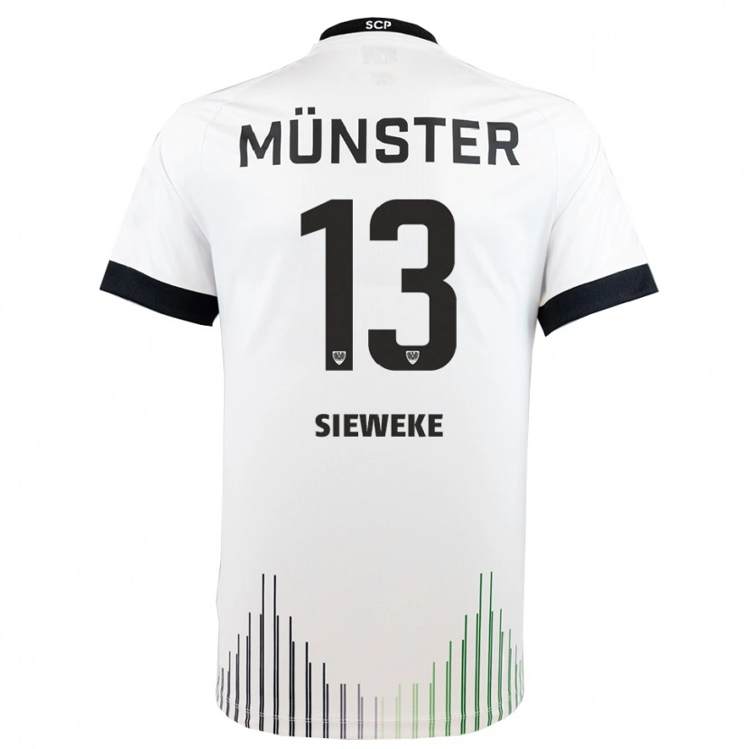 Danxen Herren Henri Sieweke #13 Weiß Schwarz Auswärtstrikot Trikot 2025/26 T-Shirt