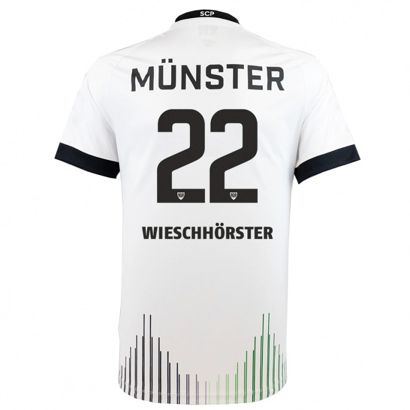 Danxen Herren Falk Wieschhörster #22 Weiß Schwarz Auswärtstrikot Trikot 2025/26 T-Shirt
