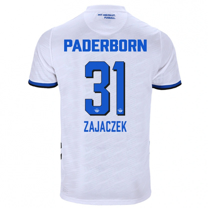 Danxen Herren Arne Zajaczek #31 Weiß Blau Auswärtstrikot Trikot 2025/26 T-Shirt