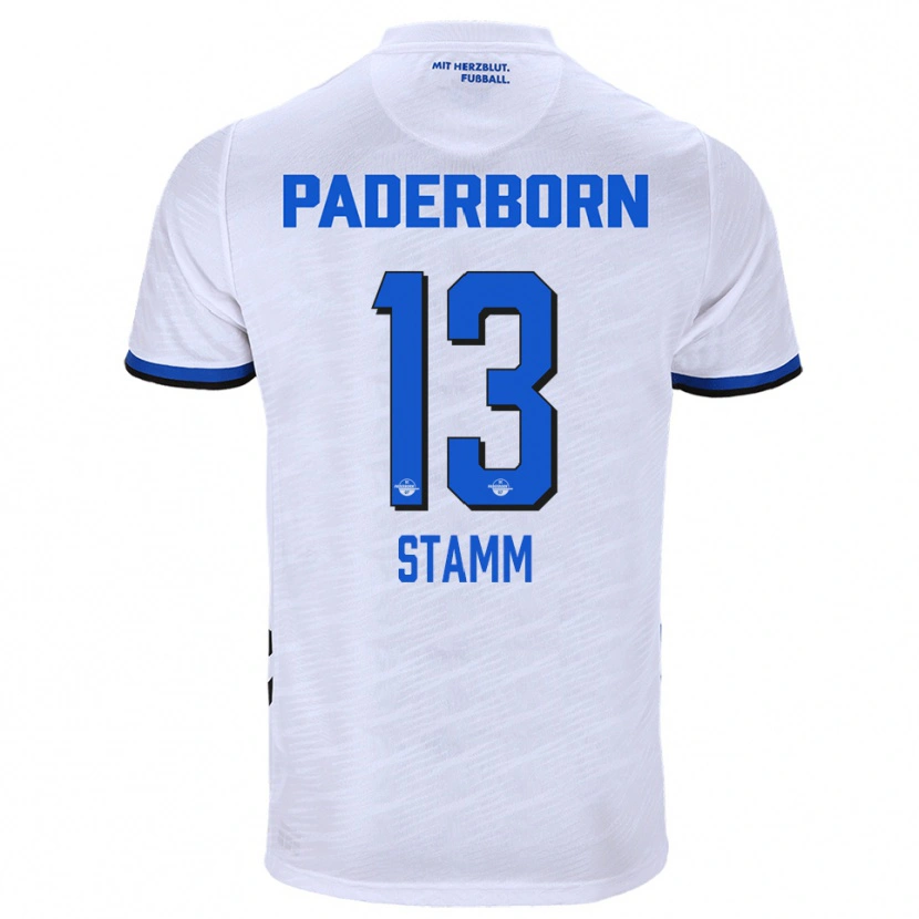 Danxen Herren David Stamm #13 Weiß Blau Auswärtstrikot Trikot 2025/26 T-Shirt