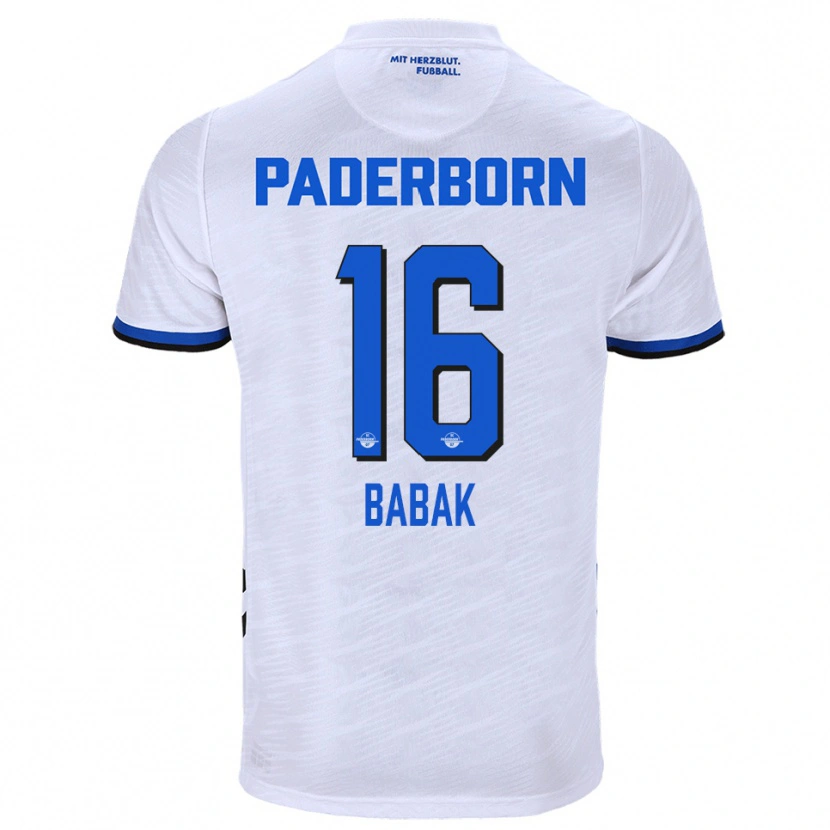 Danxen Herren Fedir Babak #16 Weiß Blau Auswärtstrikot Trikot 2025/26 T-Shirt