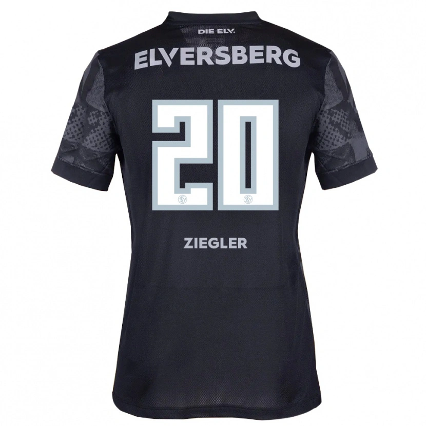 Danxen Herren Anton Ziegler #20 Schwarz Grau Auswärtstrikot Trikot 2025/26 T-Shirt