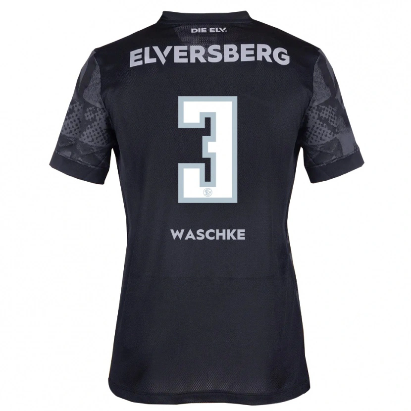 Danxen Herren Finn Waschke #3 Schwarz Grau Auswärtstrikot Trikot 2025/26 T-Shirt