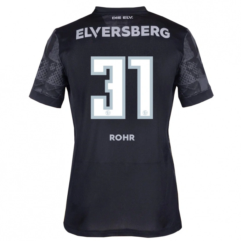 Danxen Herren Maximilian Rohr #31 Schwarz Grau Auswärtstrikot Trikot 2025/26 T-Shirt