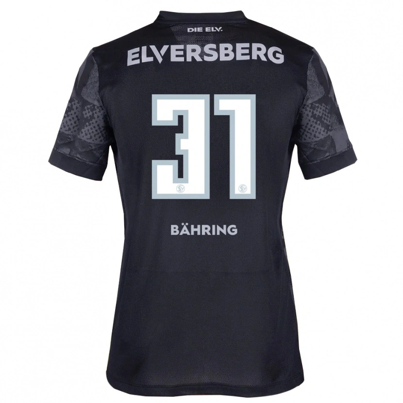 Danxen Herren Fynn Bähring #31 Schwarz Grau Auswärtstrikot Trikot 2025/26 T-Shirt