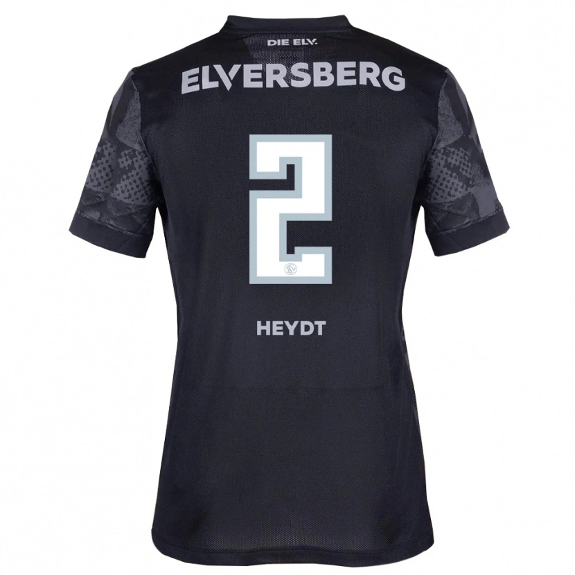 Danxen Herren Robin Heydt #2 Schwarz Grau Auswärtstrikot Trikot 2025/26 T-Shirt