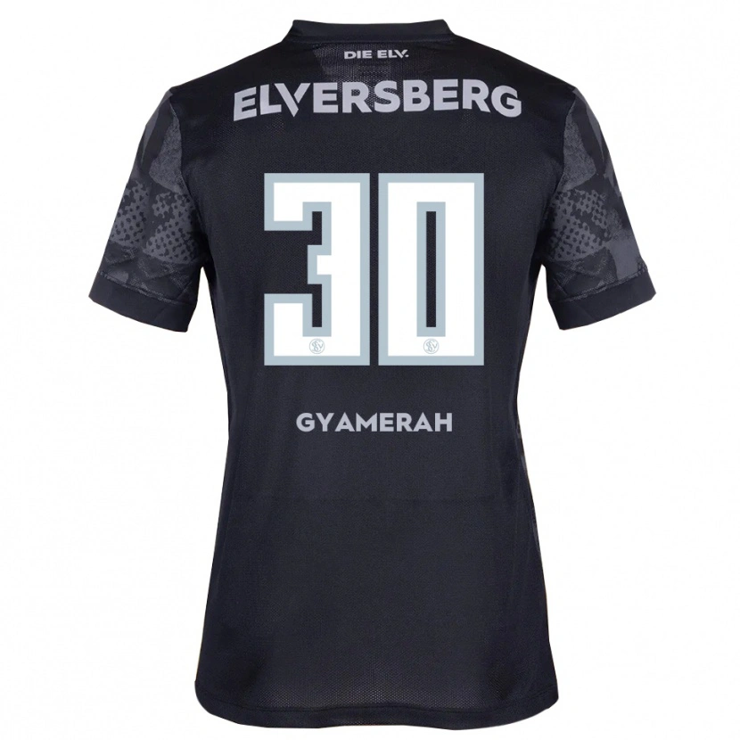 Danxen Herren Jan Gyamerah #30 Schwarz Grau Auswärtstrikot Trikot 2025/26 T-Shirt