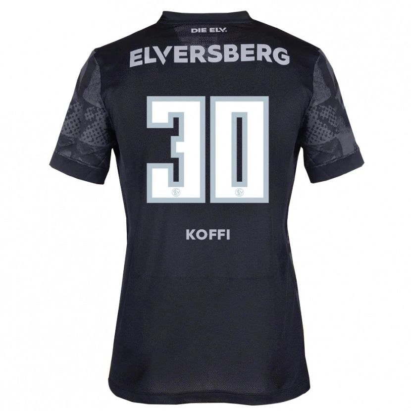 Danxen Herren Kevin Koffi #30 Schwarz Grau Auswärtstrikot Trikot 2025/26 T-Shirt