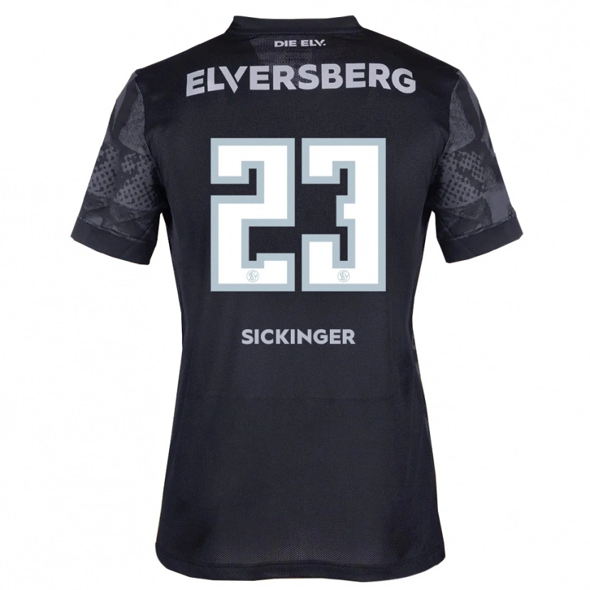 Danxen Herren Carlo Sickinger #23 Schwarz Grau Auswärtstrikot Trikot 2025/26 T-Shirt