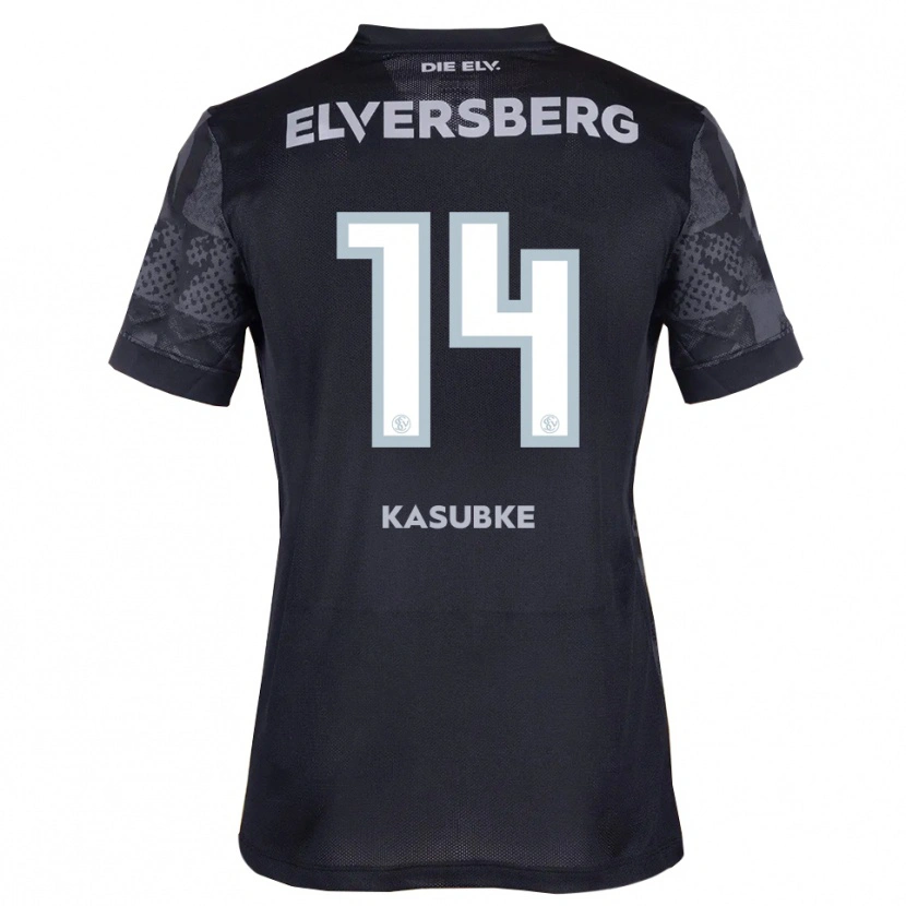 Danxen Herren Manuel Kasubke #14 Schwarz Grau Auswärtstrikot Trikot 2025/26 T-Shirt