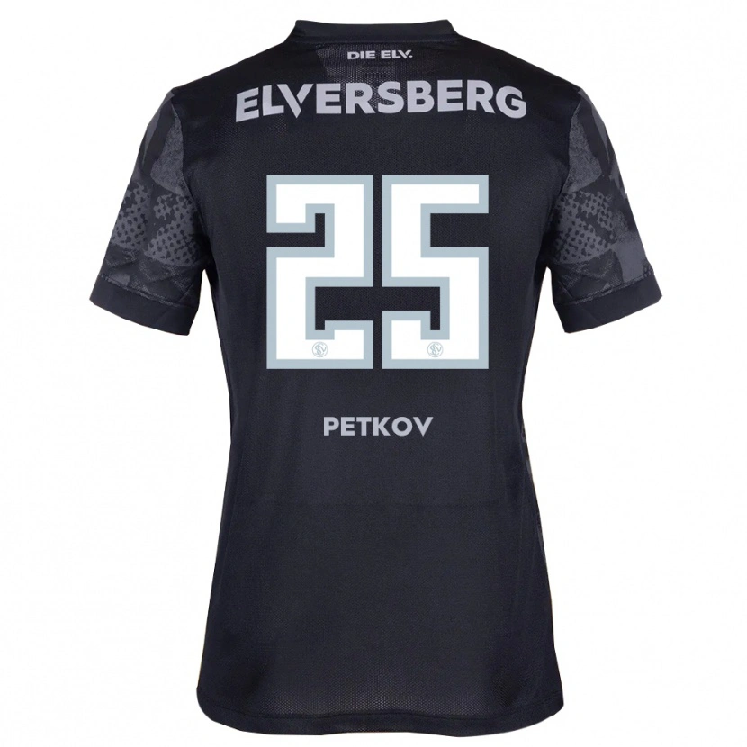 Danxen Herren Lukas Petkov #25 Schwarz Grau Auswärtstrikot Trikot 2025/26 T-Shirt