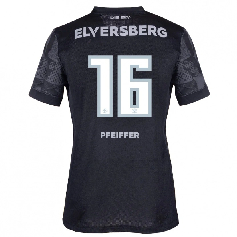 Danxen Herren Luca Pfeiffer #16 Schwarz Grau Auswärtstrikot Trikot 2025/26 T-Shirt