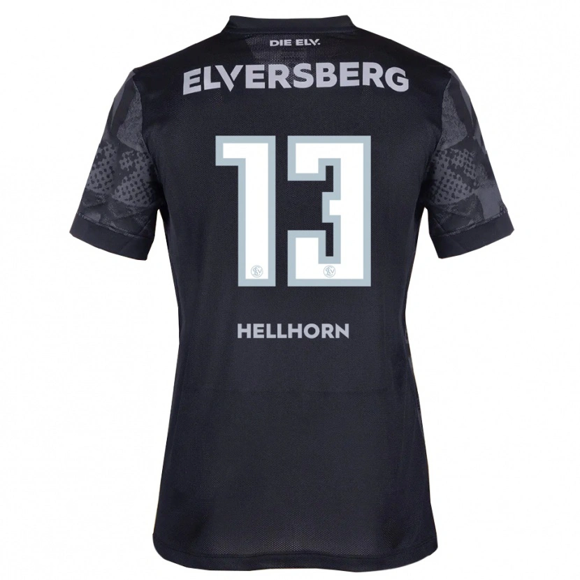 Danxen Herren Denis Hellhorn #13 Schwarz Grau Auswärtstrikot Trikot 2025/26 T-Shirt