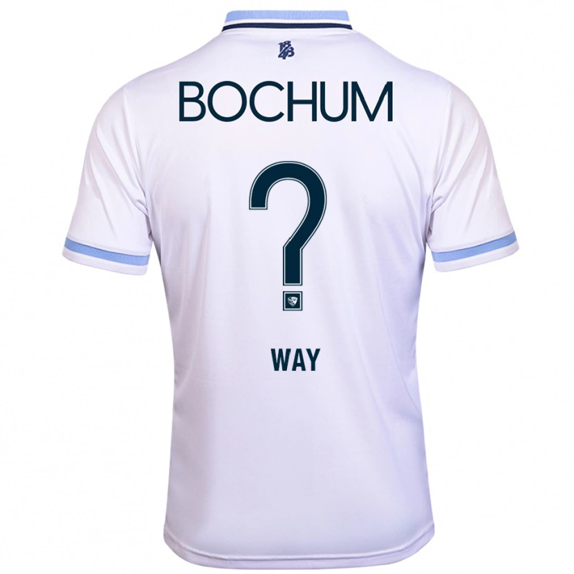 Danxen Herren Cecilia Way #0 Weiß Himmelblau Auswärtstrikot Trikot 2025/26 T-Shirt