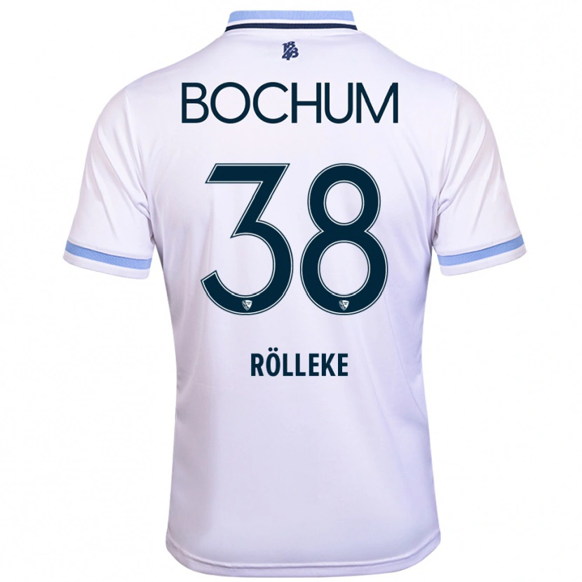 Danxen Herren Hugo Rölleke #38 Weiß Himmelblau Auswärtstrikot Trikot 2025/26 T-Shirt