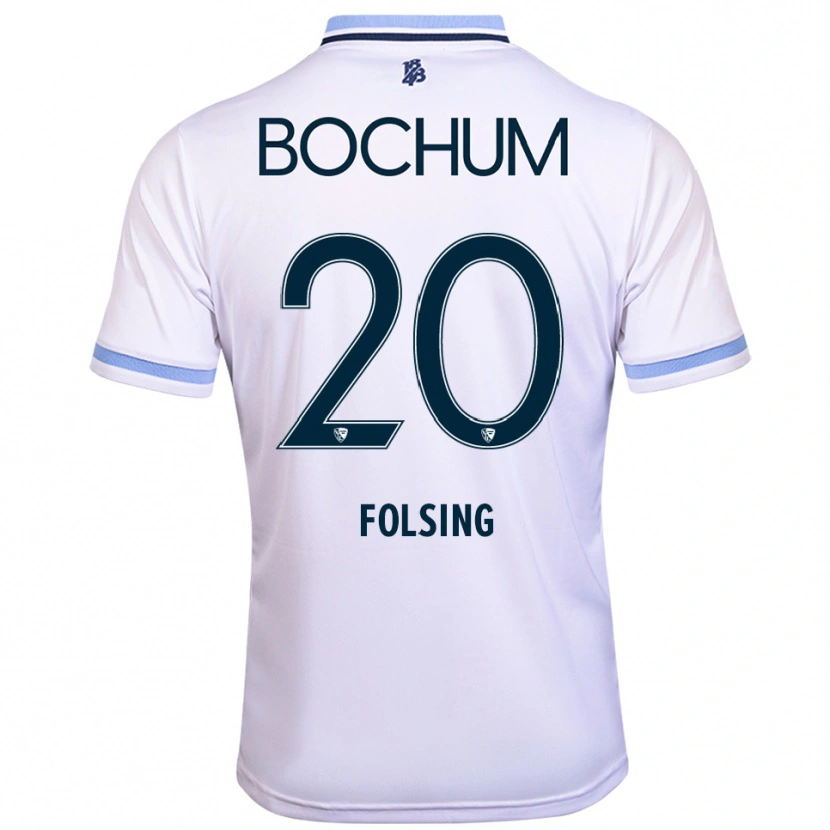 Danxen Herren Amelie Fölsing #20 Weiß Himmelblau Auswärtstrikot Trikot 2025/26 T-Shirt