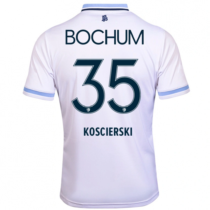 Danxen Herren Kacper Koscierski #35 Weiß Himmelblau Auswärtstrikot Trikot 2025/26 T-Shirt