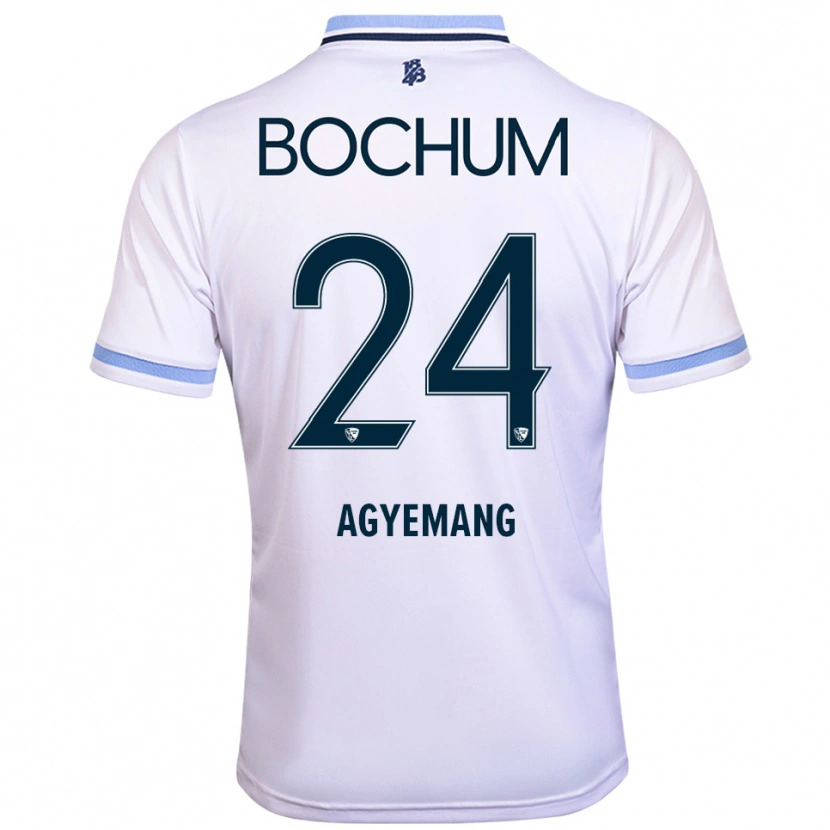 Danxen Herren Donovan Agyemang #24 Weiß Himmelblau Auswärtstrikot Trikot 2025/26 T-Shirt