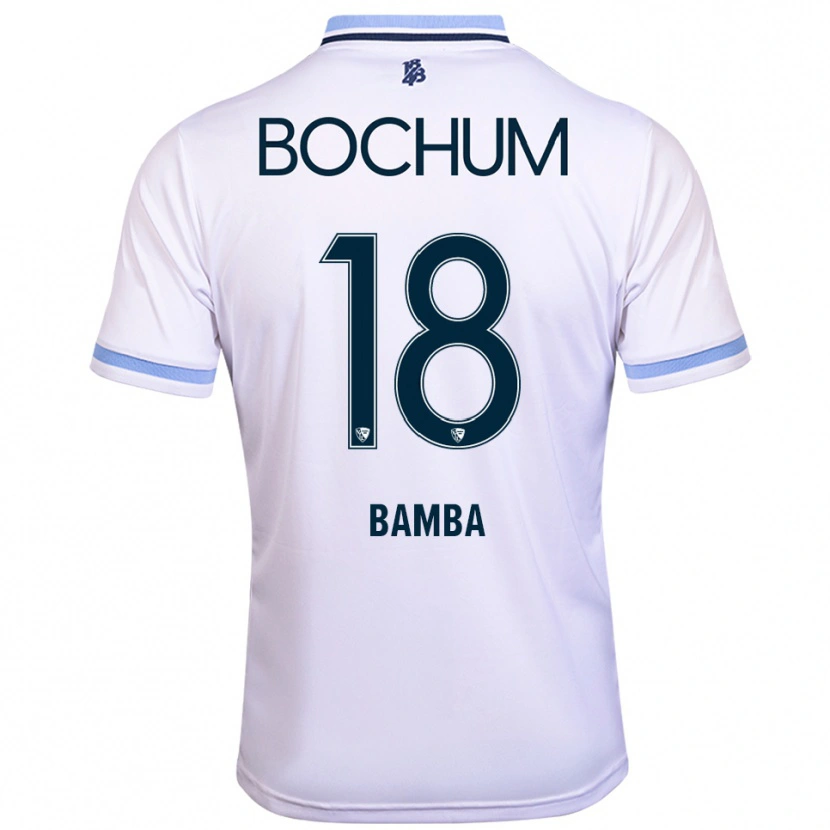 Danxen Herren Samuel Bamba #18 Weiß Himmelblau Auswärtstrikot Trikot 2025/26 T-Shirt