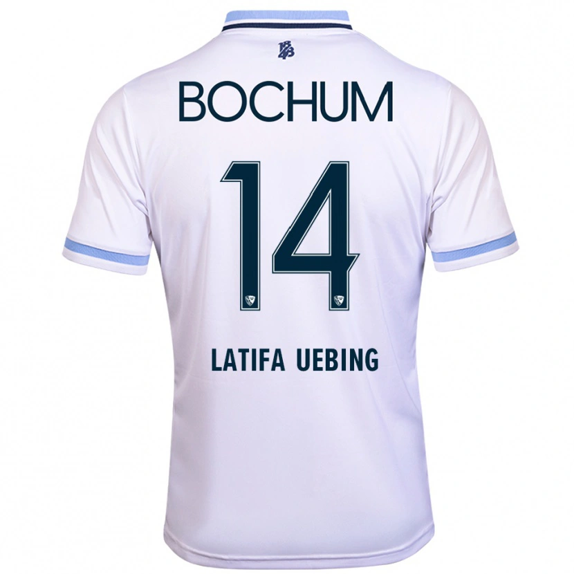 Danxen Herren Anna Latifa Uebing #14 Weiß Himmelblau Auswärtstrikot Trikot 2025/26 T-Shirt