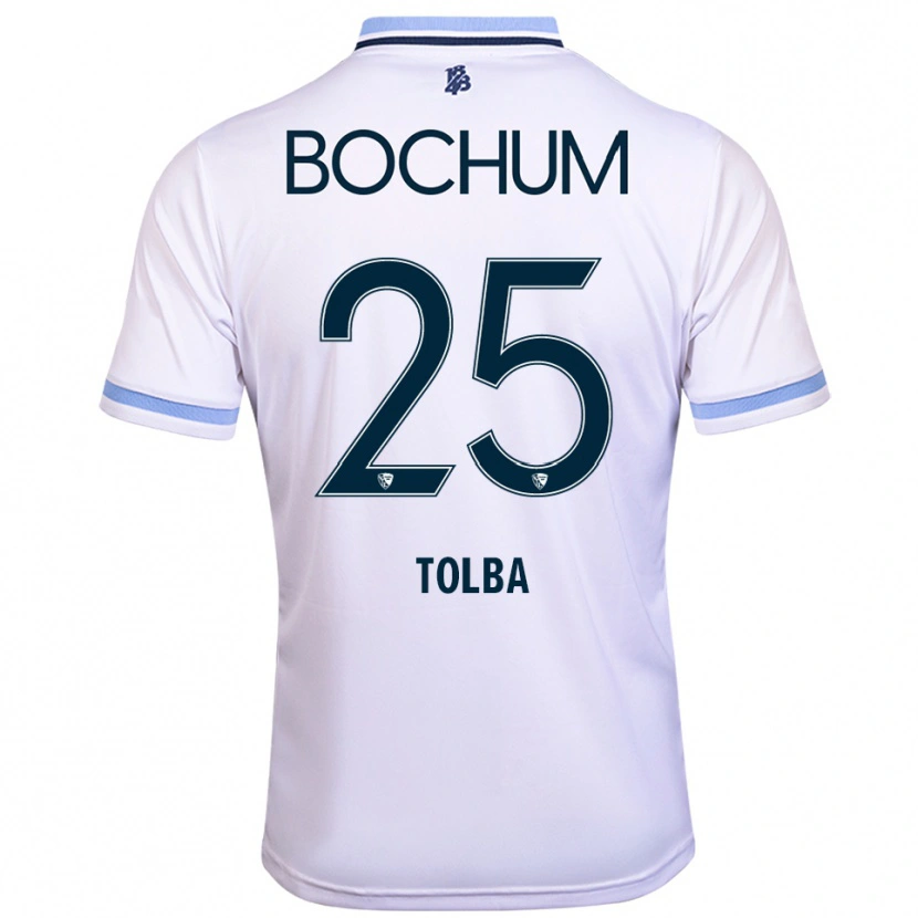 Danxen Herren Mohammed Tolba #25 Weiß Himmelblau Auswärtstrikot Trikot 2025/26 T-Shirt