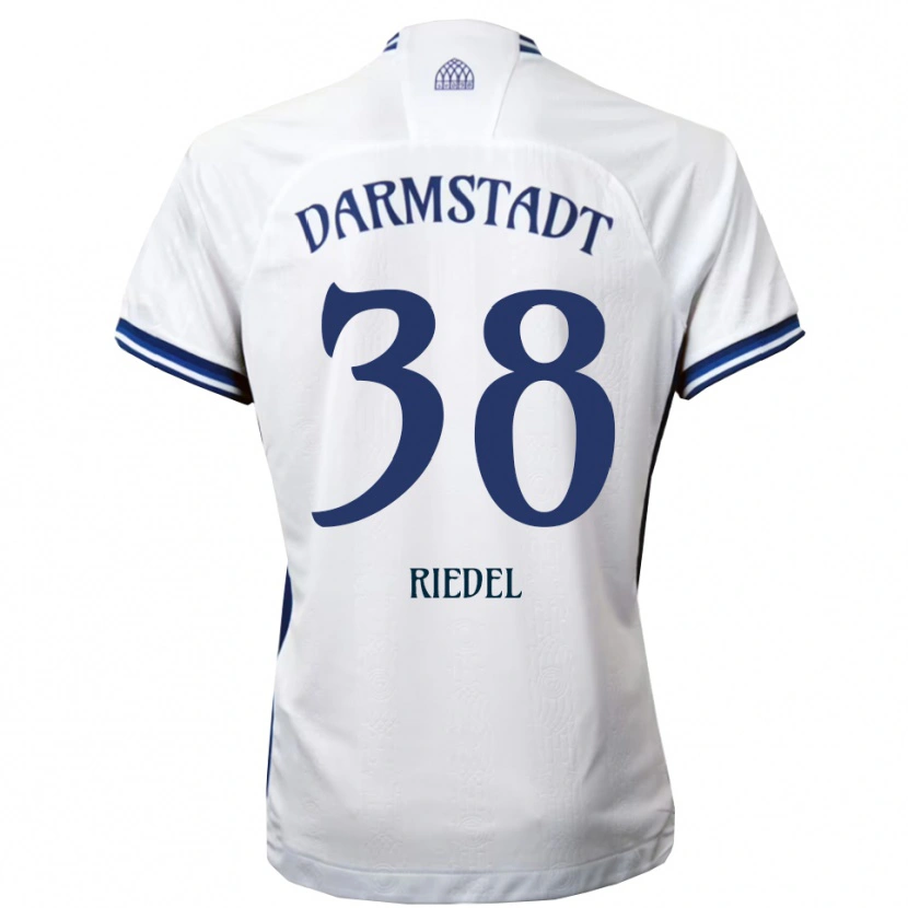 Danxen Herren Clemens Riedel #38 Weiß Blau Auswärtstrikot Trikot 2025/26 T-Shirt
