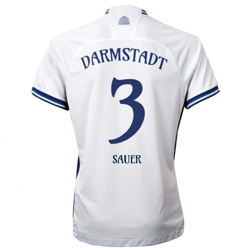 Danxen Herren Nick Sauer #3 Weiß Blau Auswärtstrikot Trikot 2025/26 T-Shirt