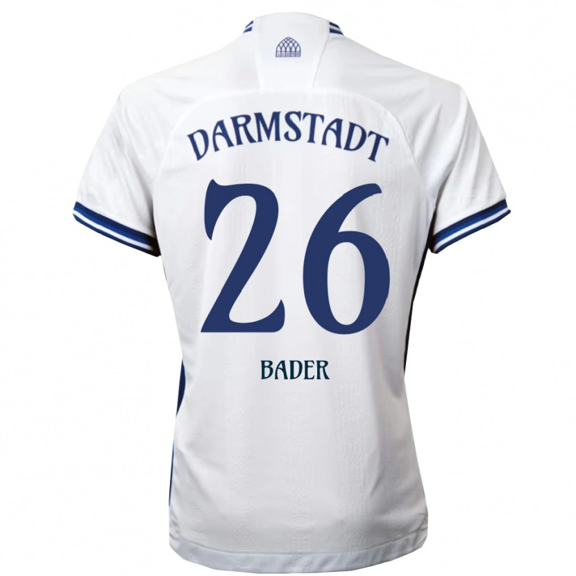Danxen Herren Matthias Bader #26 Weiß Blau Auswärtstrikot Trikot 2025/26 T-Shirt