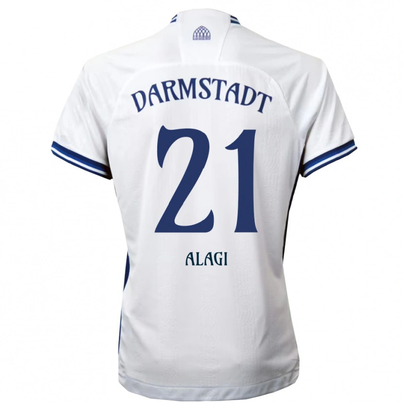 Danxen Herren Aziz Alagi #21 Weiß Blau Auswärtstrikot Trikot 2025/26 T-Shirt