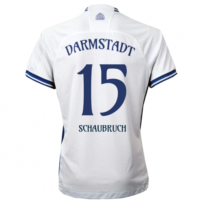 Danxen Herren Julian Schaubruch #15 Weiß Blau Auswärtstrikot Trikot 2025/26 T-Shirt