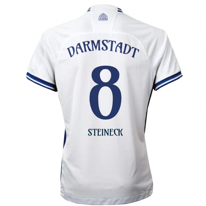 Danxen Herren Tom Steineck #8 Weiß Blau Auswärtstrikot Trikot 2025/26 T-Shirt