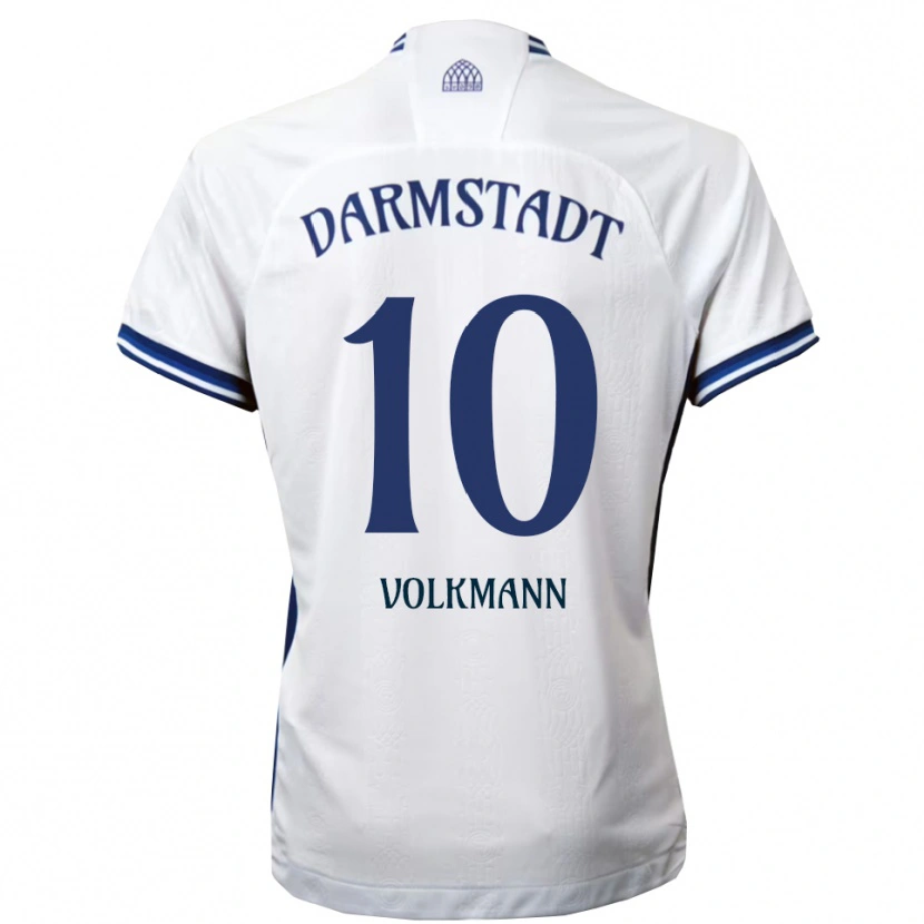 Danxen Herren Japhet Volkmann #10 Weiß Blau Auswärtstrikot Trikot 2025/26 T-Shirt