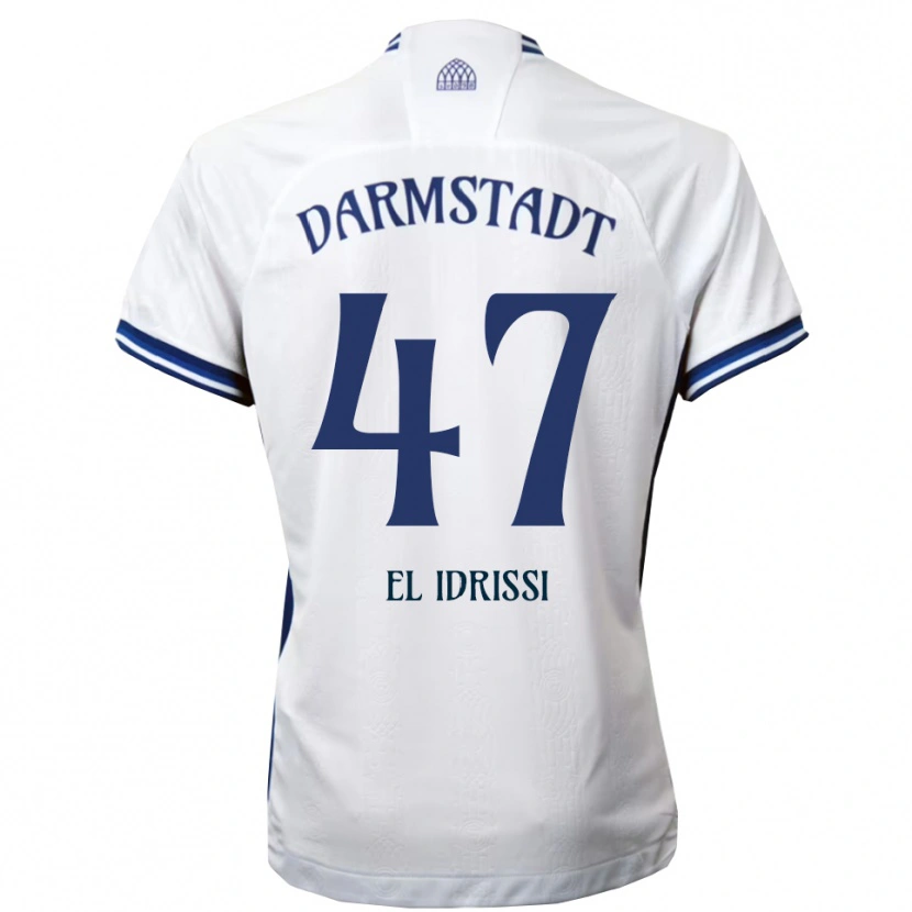 Danxen Herren Othmane El Idrissi #47 Weiß Blau Auswärtstrikot Trikot 2025/26 T-Shirt
