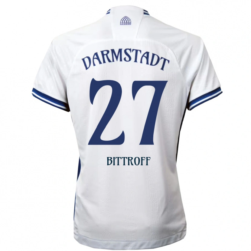 Danxen Herren Maurice Bittroff #27 Weiß Blau Auswärtstrikot Trikot 2025/26 T-Shirt