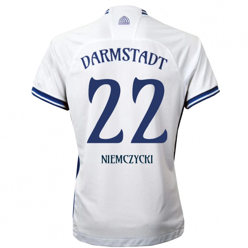 Danxen Herren Karol Niemczycki #22 Weiß Blau Auswärtstrikot Trikot 2025/26 T-Shirt