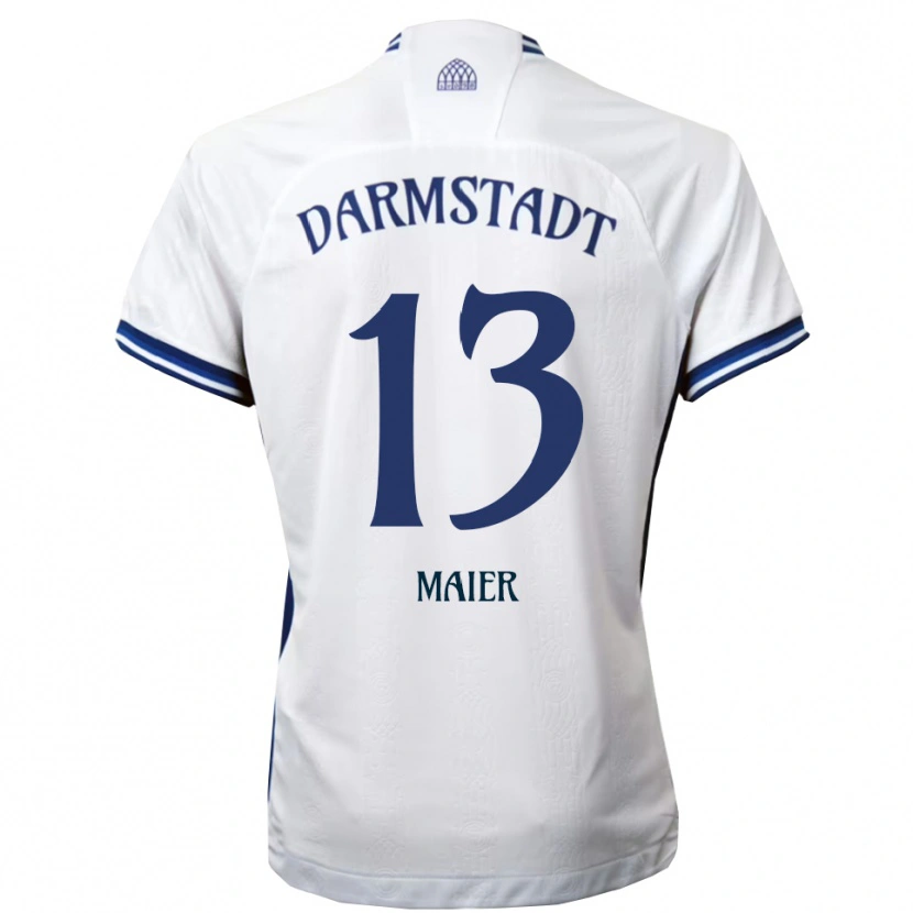 Danxen Herren Marcello Maier #13 Weiß Blau Auswärtstrikot Trikot 2025/26 T-Shirt
