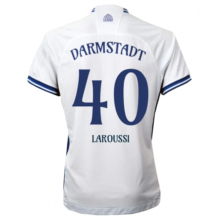 Danxen Herren Devin Laroussi #40 Weiß Blau Auswärtstrikot Trikot 2025/26 T-Shirt