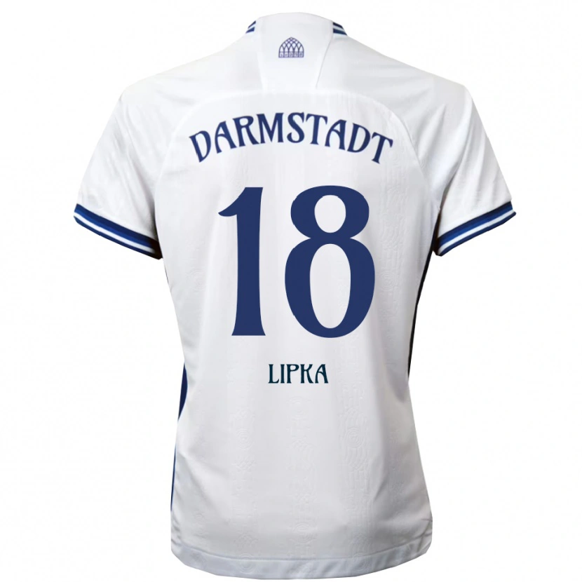 Danxen Herren David Lipka #18 Weiß Blau Auswärtstrikot Trikot 2025/26 T-Shirt