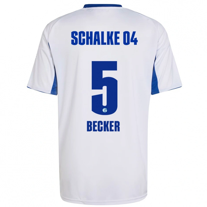 Danxen Herren Timo Becker #5 Weiß Blau Auswärtstrikot Trikot 2025/26 T-Shirt