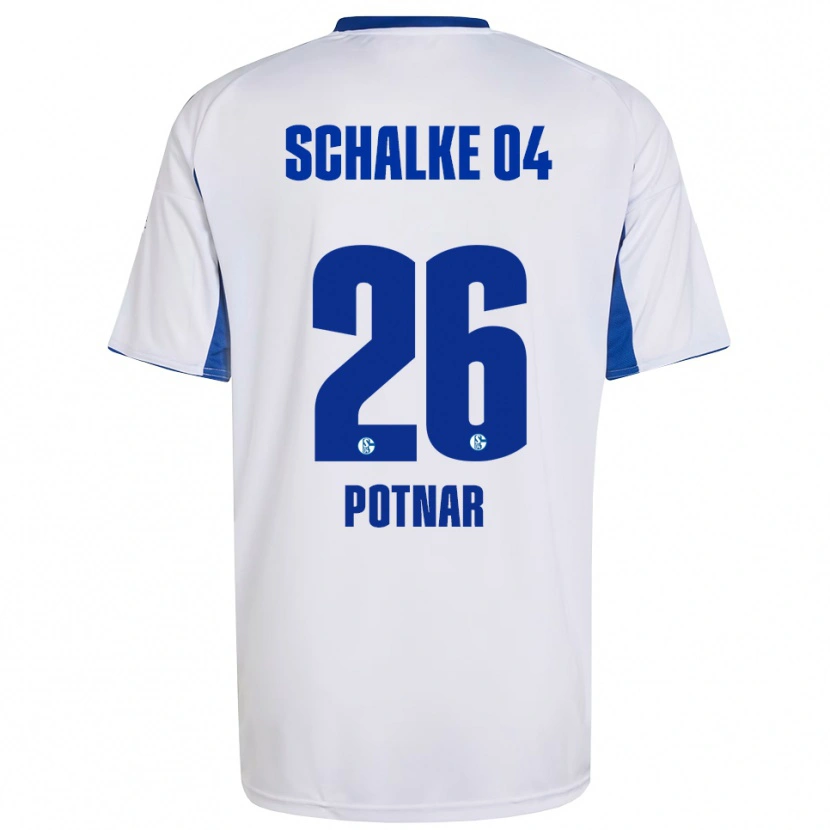 Danxen Herren Bojan Potnar #26 Weiß Blau Auswärtstrikot Trikot 2025/26 T-Shirt