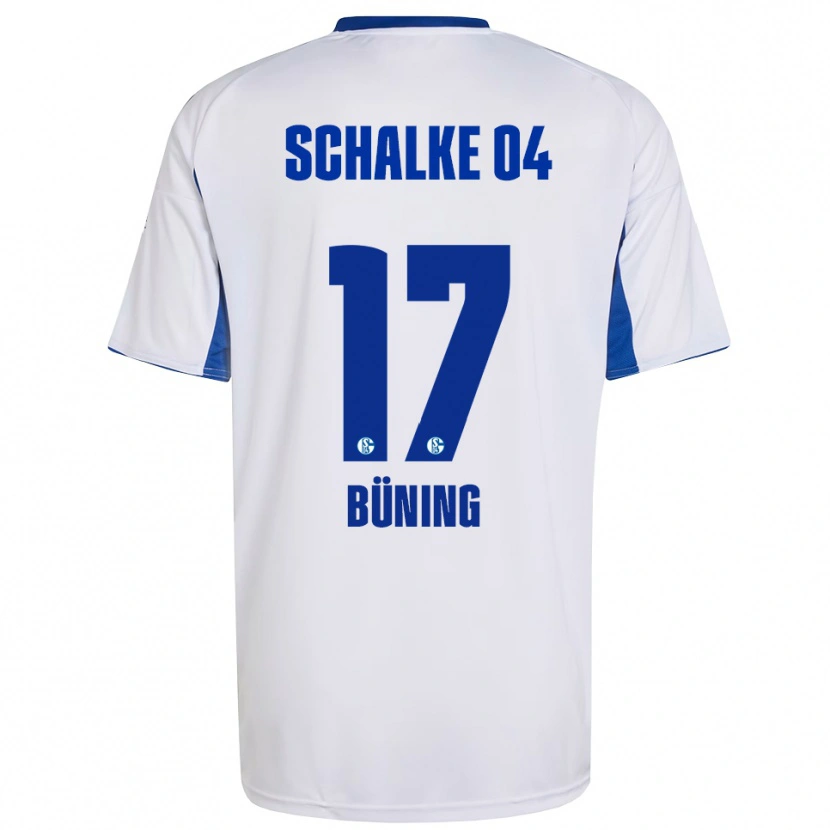 Danxen Herren Michelle Büning #17 Weiß Blau Auswärtstrikot Trikot 2025/26 T-Shirt