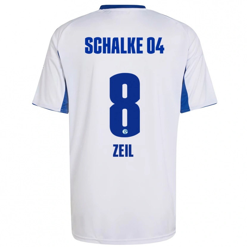 Danxen Herren Emil Zeil #8 Weiß Blau Auswärtstrikot Trikot 2025/26 T-Shirt