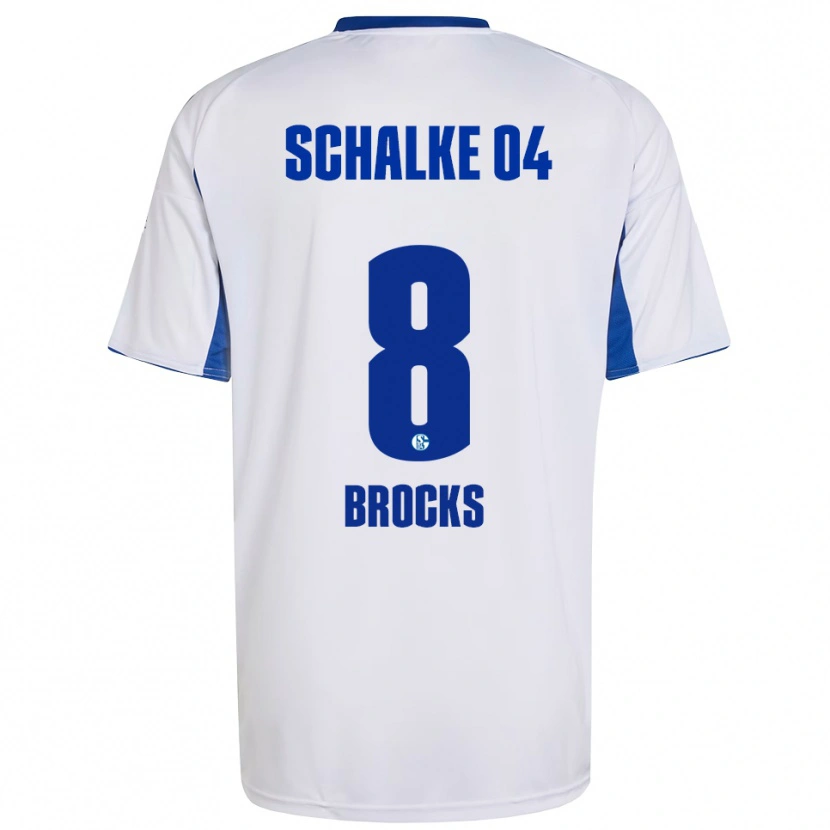 Danxen Herren Mika Brocks #8 Weiß Blau Auswärtstrikot Trikot 2025/26 T-Shirt